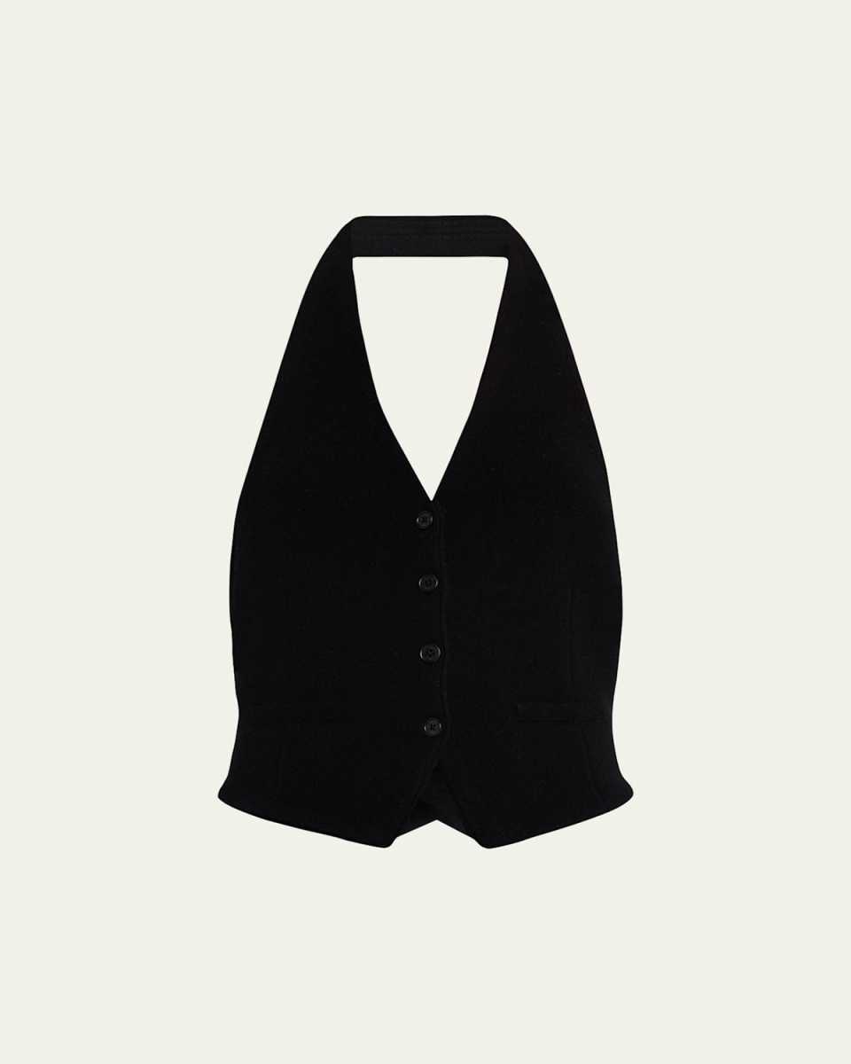 Tailored Cashmere Halter Vest